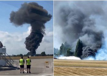 تحطم طائرة يغلق مطار ساوثيند شرق لندن حتى إشعار آخر