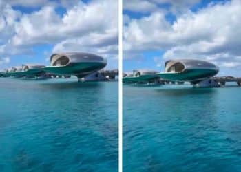 جزيرة شيبارة تستقبل زوارها بـ “أطباق طائرة” عائمة.. شاهد